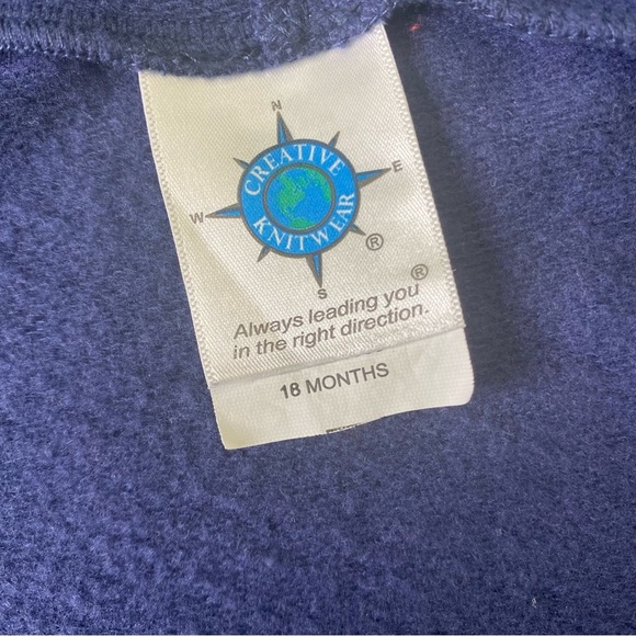 University of Michigan Hoodie Snap Closure Blue w/ Stitched Logo Size 18 months - Picture 5 of 7